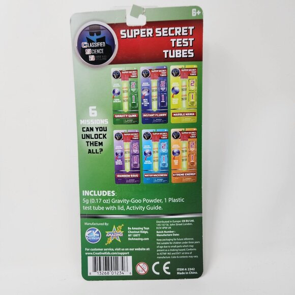 Super Secret Test Tubes Gravity Gunk Set For Kids 6+ Includes Goo Powder & Test - Picture 4 of 6